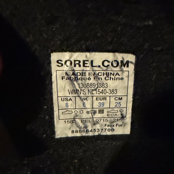 Sorel Women's Black Winter Boots with Faux Fur - Picture 2 of 5